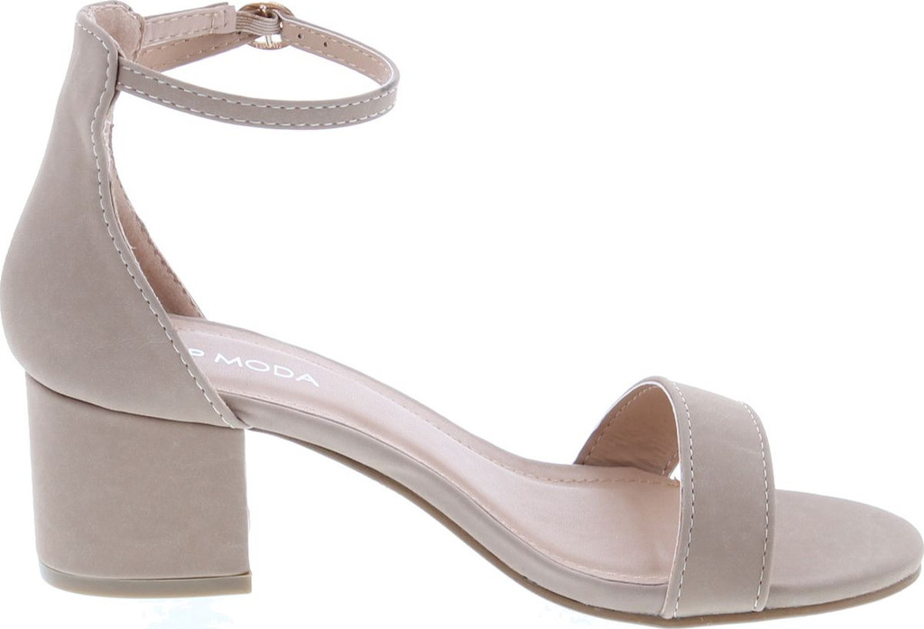 Top Moda Darcie-1 Women's Fashion Ankle Strap Chunky Low Heel Dress Sandal Shoes