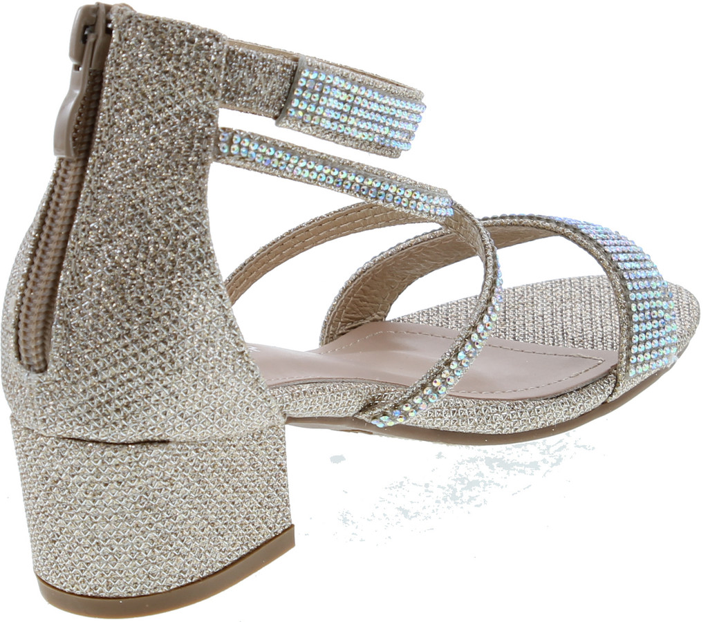 Lucky Top Girls Dress Sandal Low Heel Ankle Strap