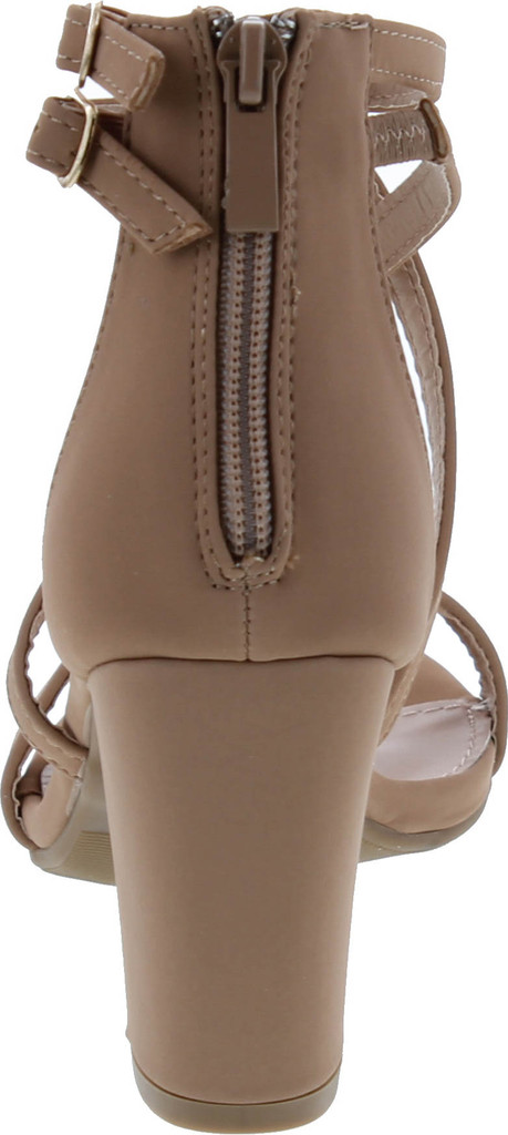 Over The Toe Cross Strap Block Heel Open Toe Dress Sandal