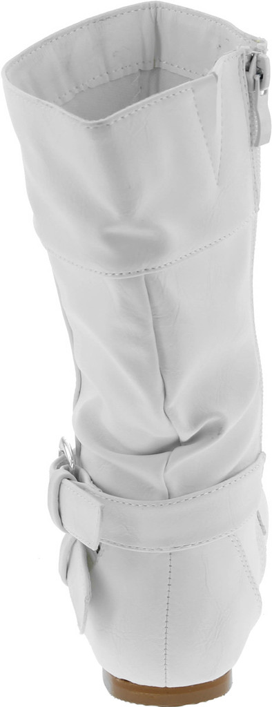 Link Sonny-54K Youth Girl's Fashion Low Heel Zipper Buckle Round Toe Riding Boot