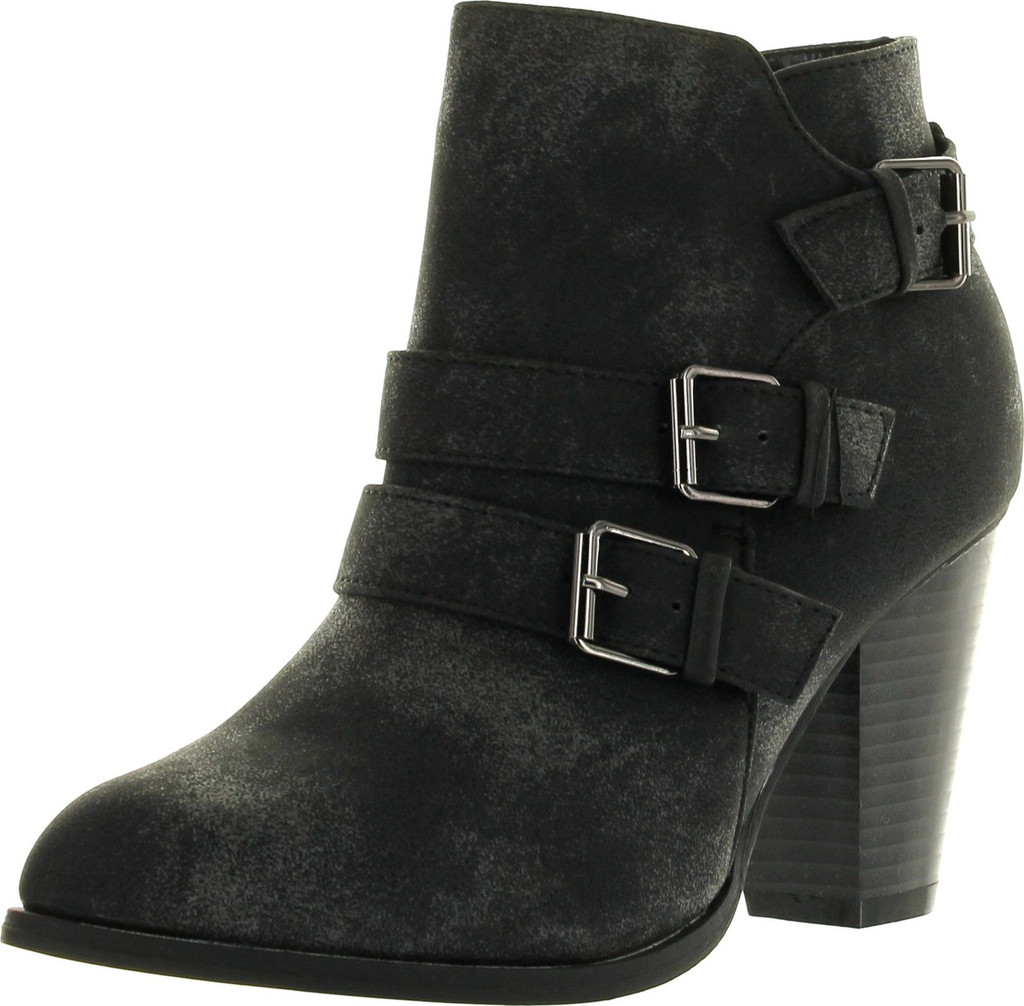 Forever Link Women's Comfort Chunky Heel Lace Up Ankle Booties