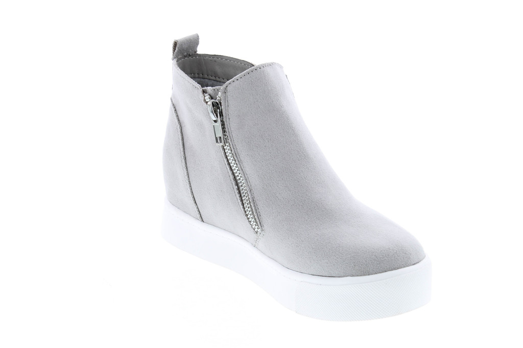 Soda Taylor Hidden Wedge Sole Booties Ankle Heels Sneaker Shoes Side Zipper