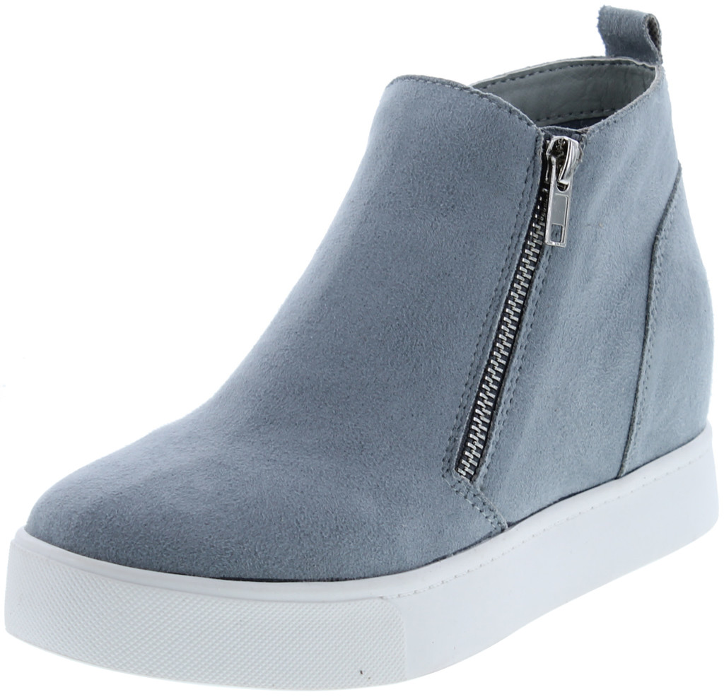 Soda Taylor Hidden Wedge Sole Booties Ankle Heels Sneaker Shoes Side Zipper