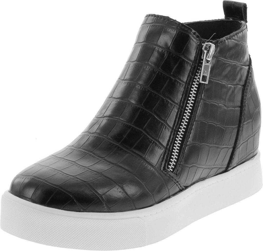 Soda Taylor Hidden Wedge Sole Booties Ankle Heels Sneaker Shoes Side Zipper