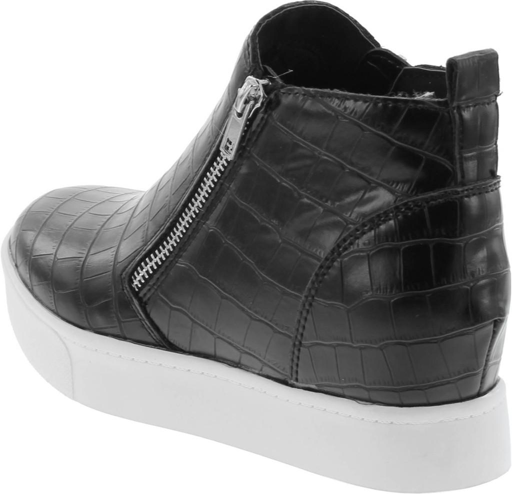 Soda Taylor Hidden Wedge Sole Booties Ankle Heels Sneaker Shoes Side Zipper