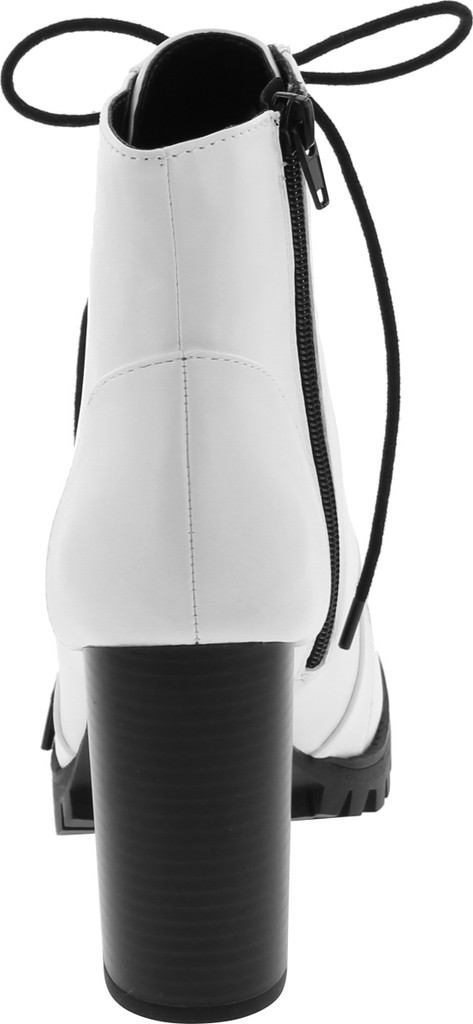 Soda Chalet Fashion Lace Up Military Inspired Ankle Boot With Stacked Heel And Side Zipper