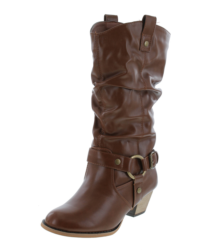 Premier Standard Women's Western Cowboy Pointed Toe Knee High Pull On Tabs Boots