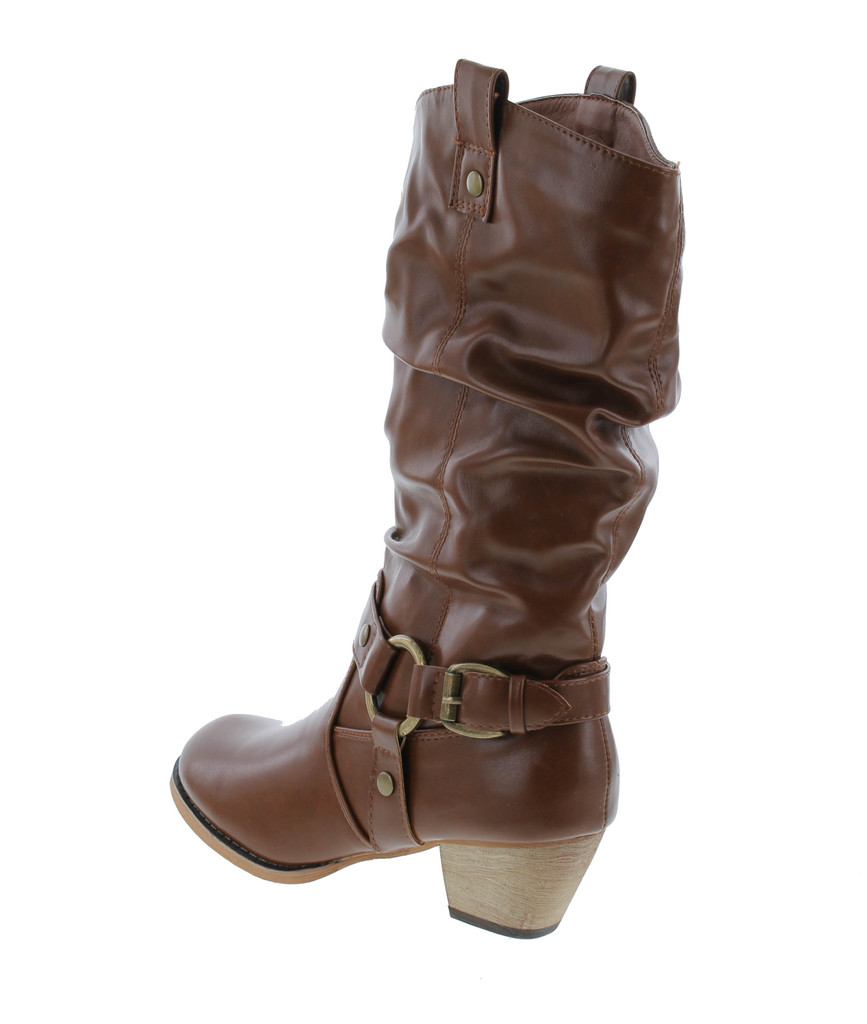 Premier Standard Women's Western Cowboy Pointed Toe Knee High Pull On Tabs Boots