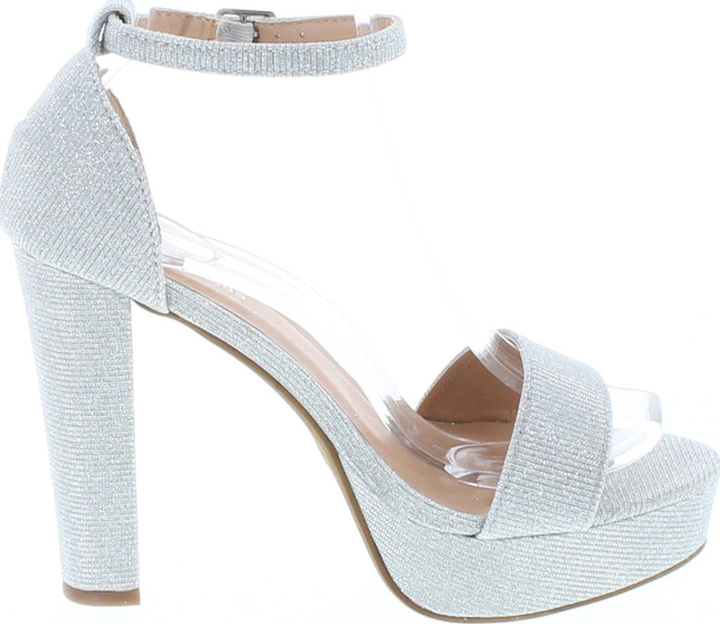 Top Moda Women's Top Moda Thomas-52 Open Toe High Chunky Block Heel Platform Ankle Strap Sandals