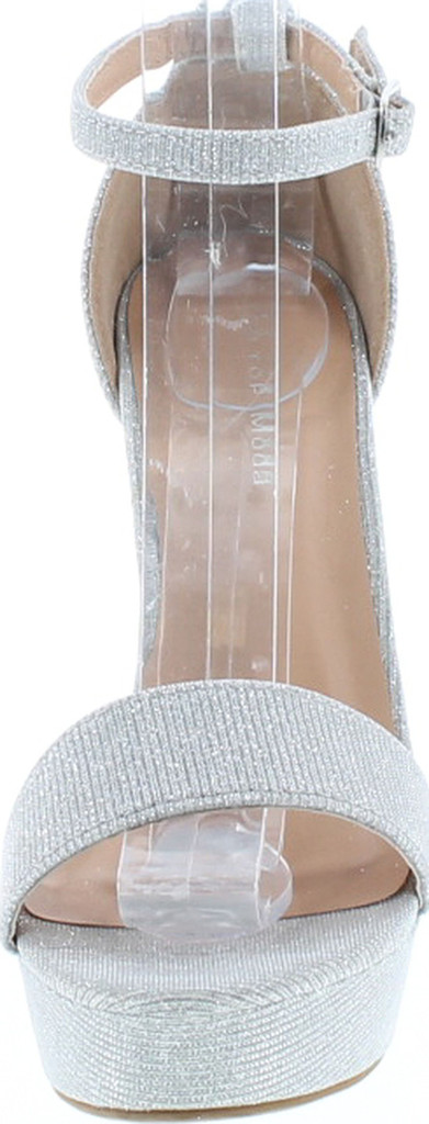 Top Moda Women's Top Moda Thomas-52 Open Toe High Chunky Block Heel Platform Ankle Strap Sandals