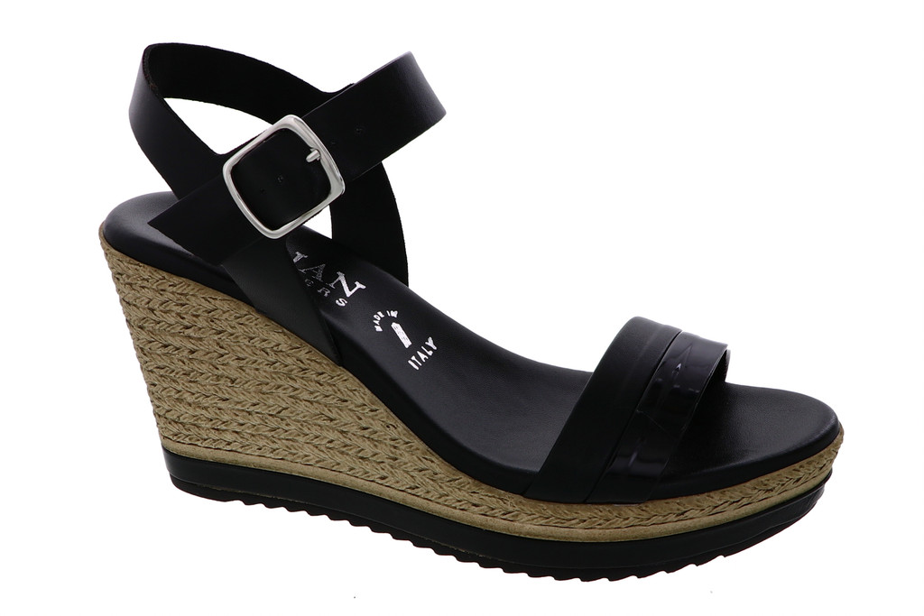 Italian Shoemakers Womens Wella Fashion Wedge Espadrille Sandals Made In Italy