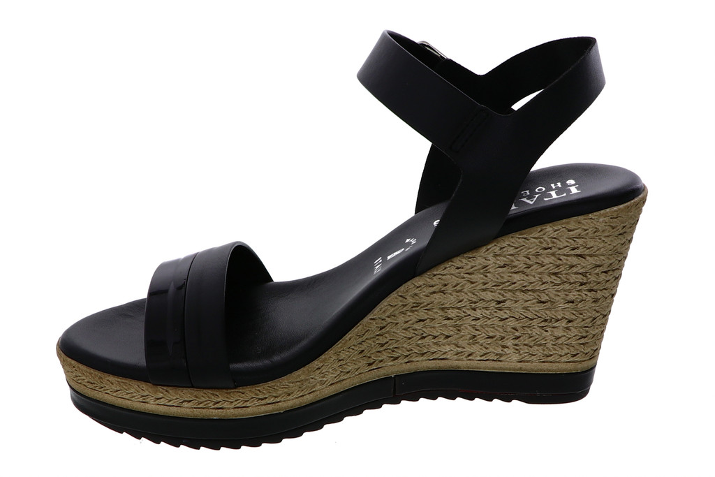 Italian Shoemakers Womens Wella Fashion Wedge Espadrille Sandals Made In Italy