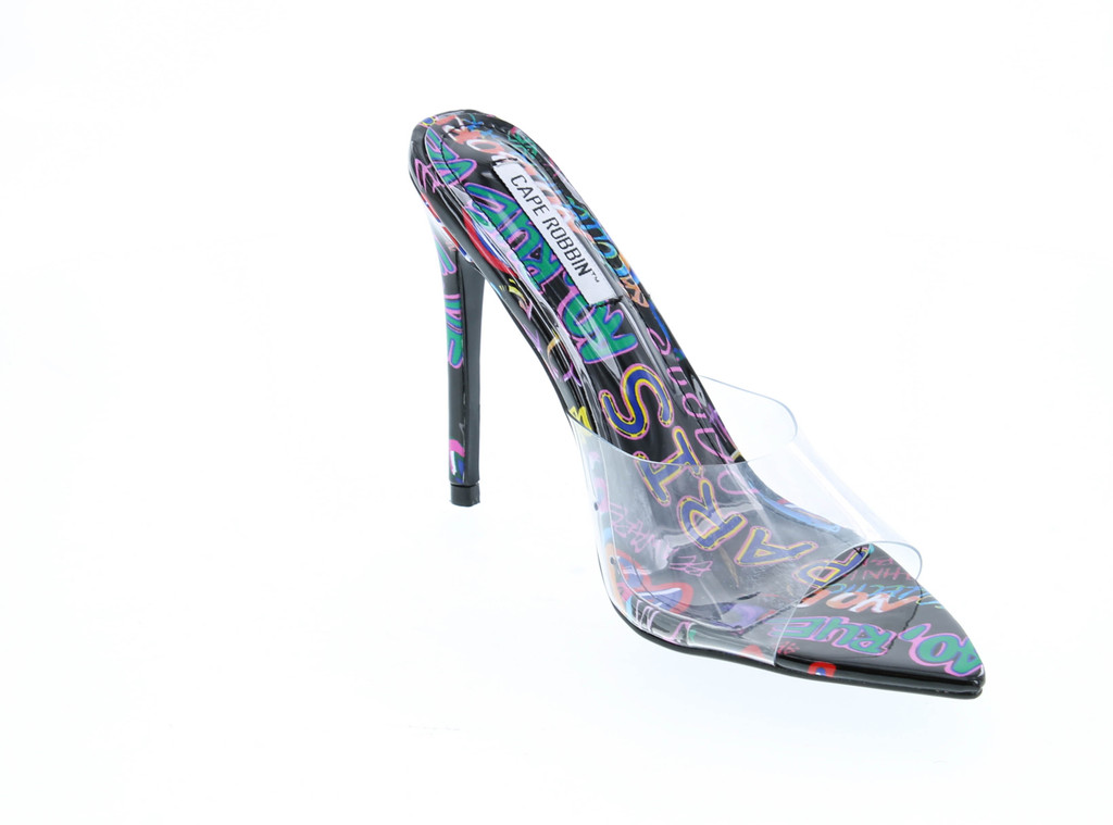 Cape Robbin Melrose Sexy Stiletto High Heels For Women, Transparent Booties For Women With Pointed Open Toe