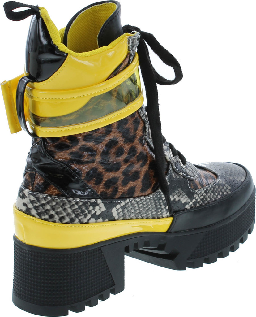Cape Robbin Future Wave Combat Boots For Women Platform Boots With Chunky Block Heels Womens High Tops Boots