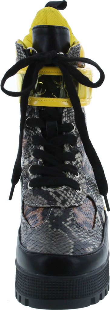 Cape Robbin Future Wave Combat Boots For Women Platform Boots With Chunky Block Heels Womens High Tops Boots
