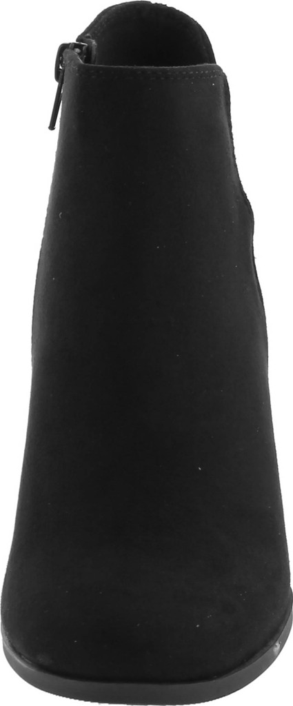 Soda Ability - Mid Ankle Bootie W Split Shaft And Zipper Stacked Wedge Heel