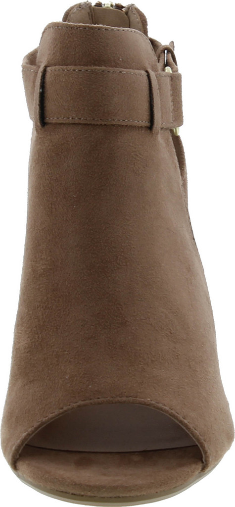 City Classified Women's Shoes Invest Suede Peep Toe Ankle Fashion Boots