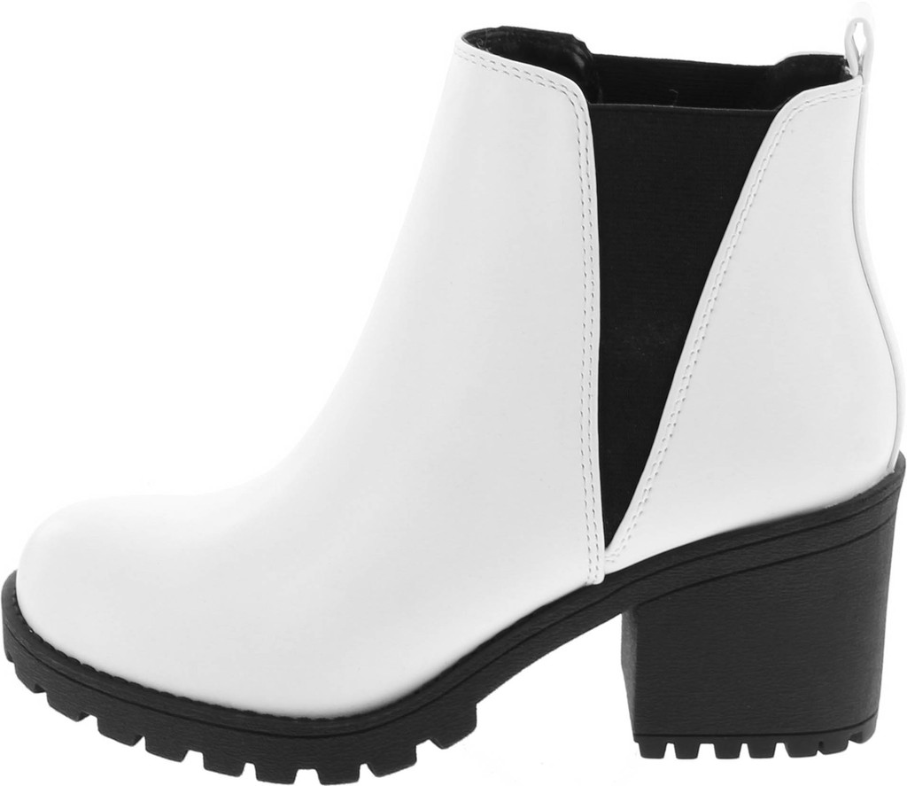 Soda Origami Womens Lug Sole Chelsea Ankle Booties Elastic Sides