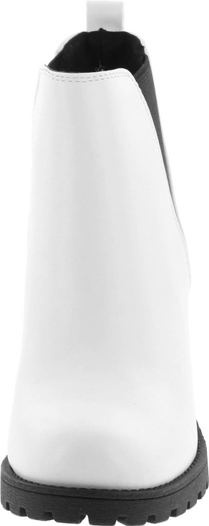 Soda Origami Womens Lug Sole Chelsea Ankle Booties Elastic Sides