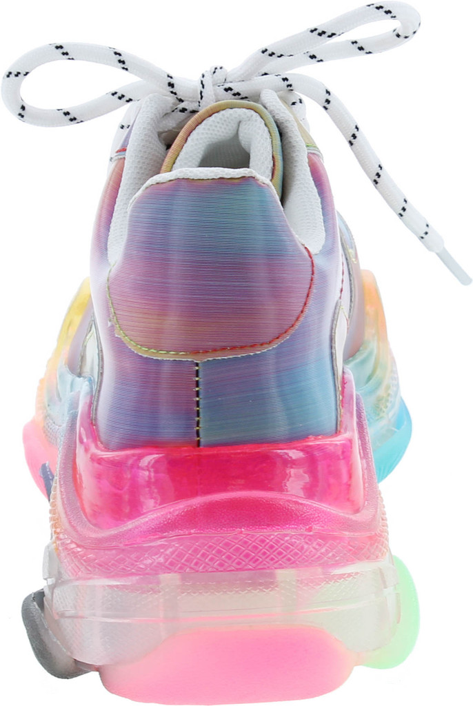 Cape Robbin Presents Mdt Cyber Sneakers For Women Wedge Fashion Sneaker Shoes For Women With Chunky Block Heels