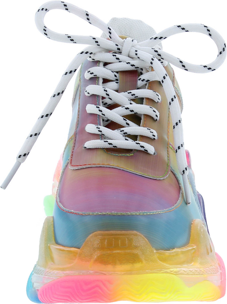 Cape Robbin Presents Mdt Cyber Sneakers For Women Wedge Fashion Sneaker Shoes For Women With Chunky Block Heels