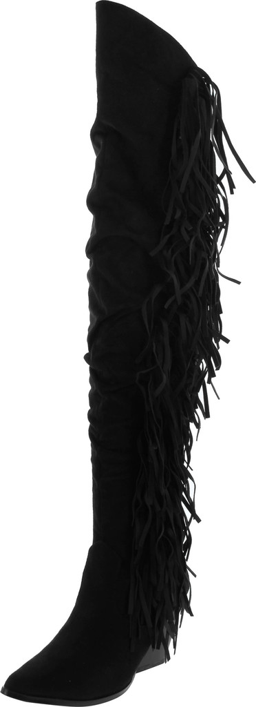 Cape Robbin Gabanna Cowboy Over The Knee Boots Women, Western Cowgirl Boots Fashion Dress Fringe Boots For Women