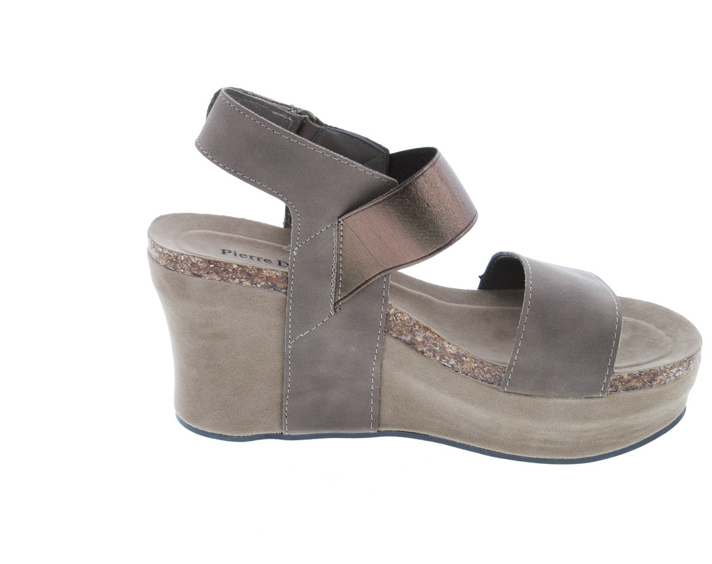 Pierre Dumas Hester-13 Women's Strappy Rounded-Toe Wedge Sandals