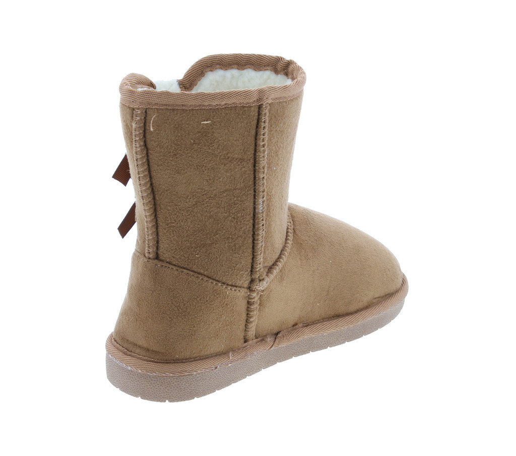 Forever Link Ann 36K Little Girls Shearling Bowtie Fur Boots
