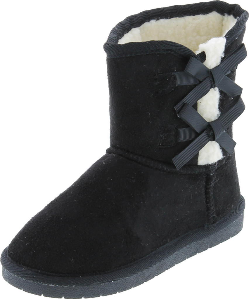 Forever Link Ann 36K Little Girls Shearling Bowtie Fur Boots