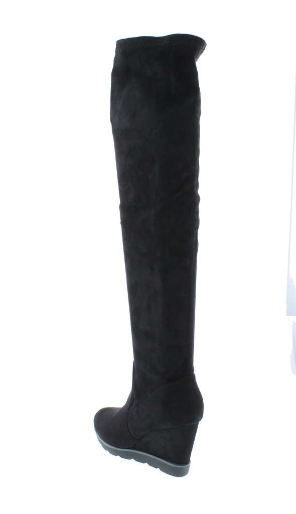 Betani Diana-1 Women's Stretchy Over The Knee Platform Wedge Boots