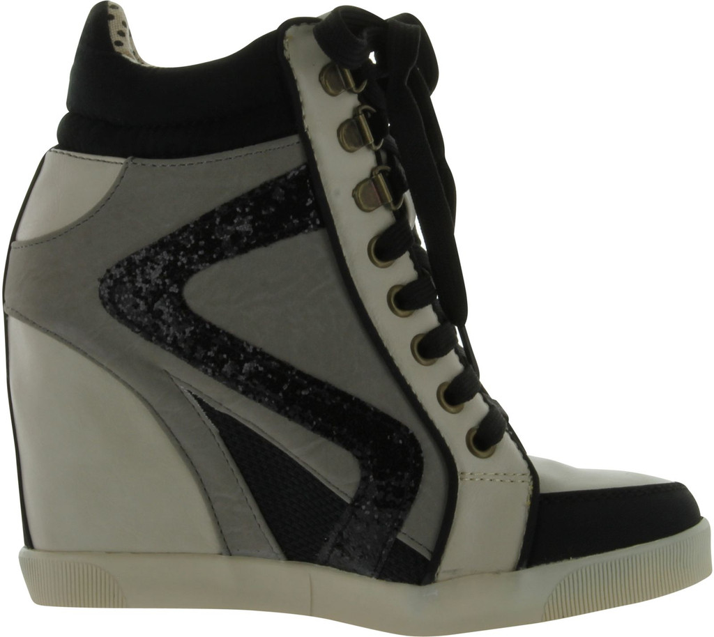 Bamboo Jodie-01 Hidden Wedge Heel Lace Up Wedge Sneaker Shoe
