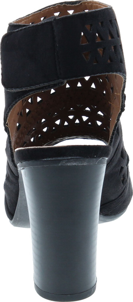 Nature Breeze Hush-03 Women Perforated Block Heel - Dressy, Trendy, Date Night - Peep Toe Mule