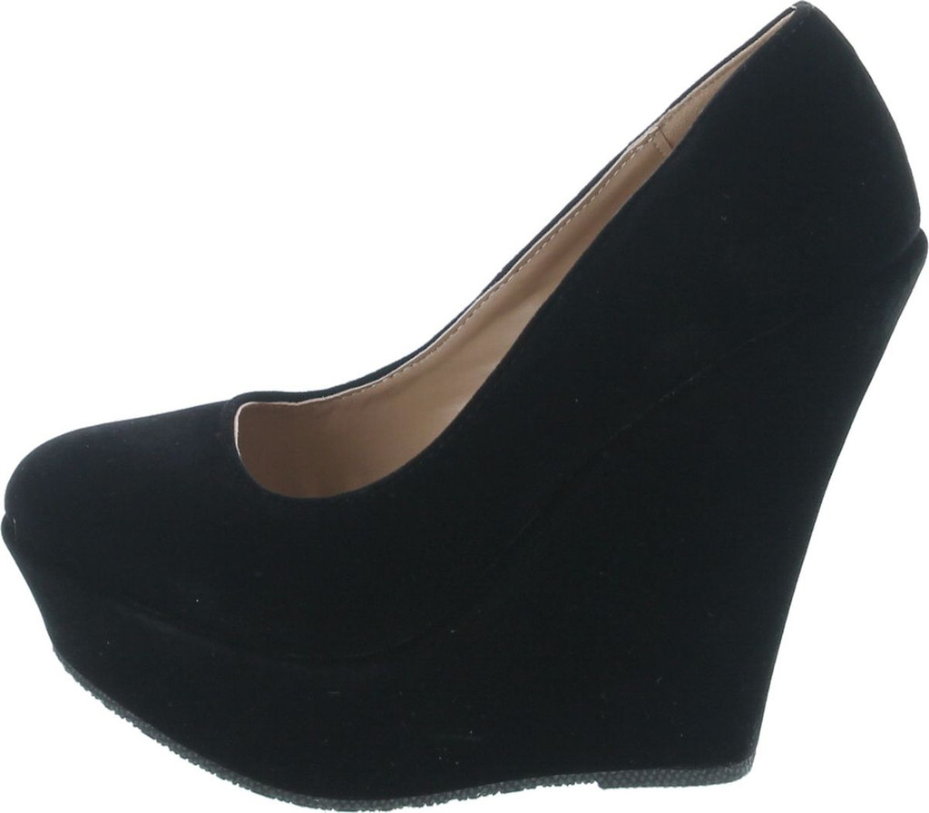 Delicacy Trendy-33 Slip On Platform High Heel Wedge Pump Shoes