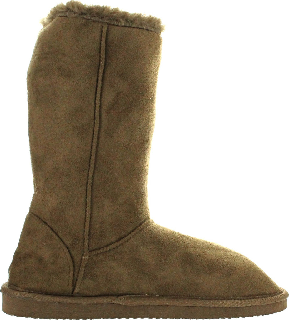 Static Footwear Womens Microsuede 10" Winter Boots With Buckle Detail