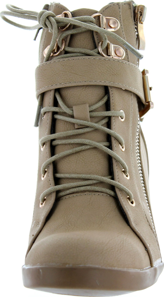 Top Moda Womens Peter-1 Fashion Wedge Sneakers