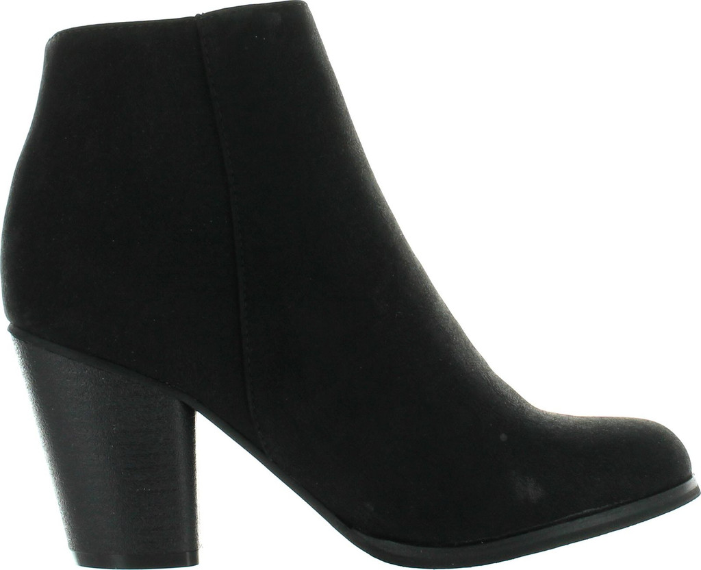 Reneeze Baba-02 Women Fashion Comfy Stacked Chunky Heel Side Zipper Ankle Bootie