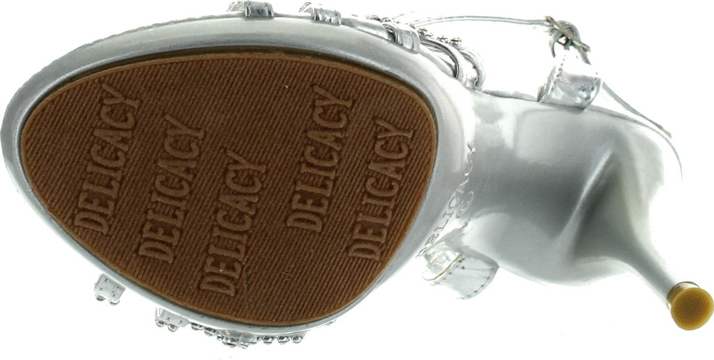 Delicacy Womens Essential74 Open Toe Rhinestone Strappy Stiletto High Heel Sandal Shoes