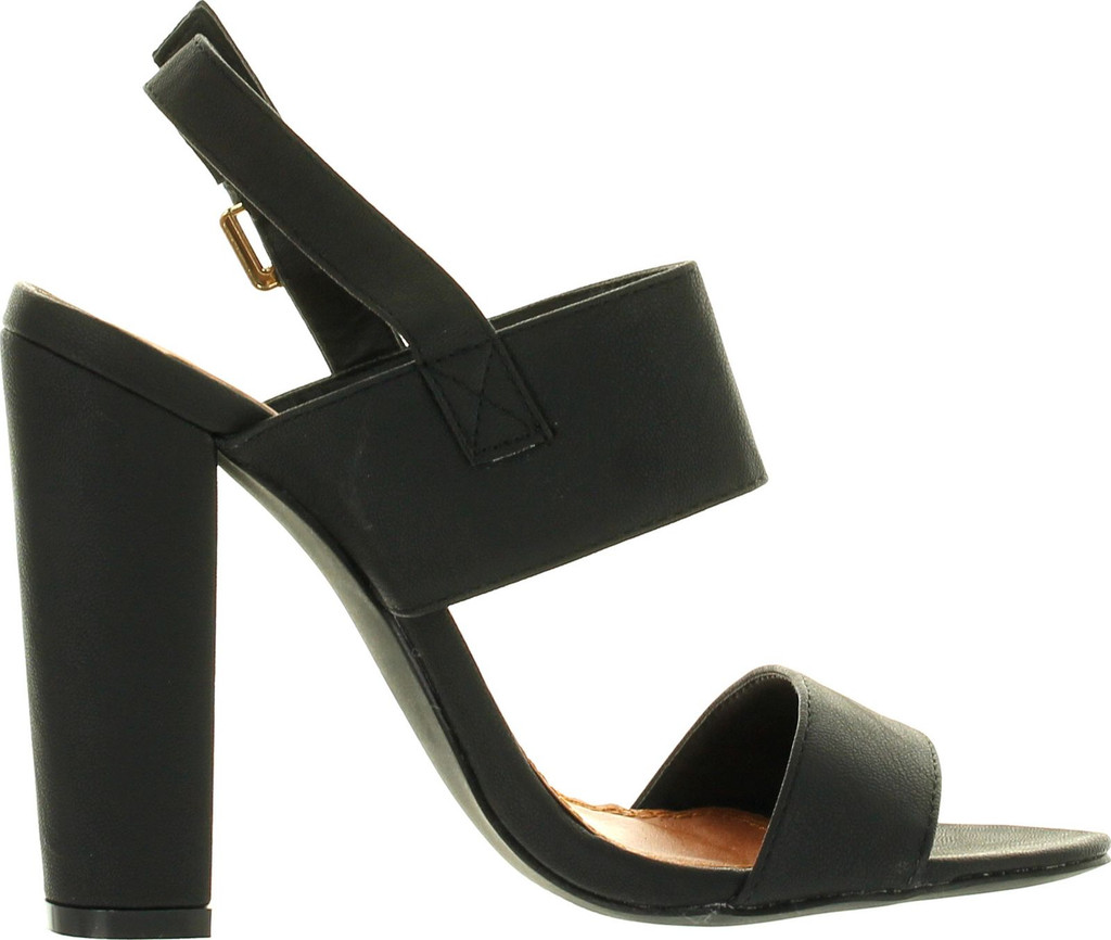 Static Footwear Fay-1 Womens Round Toe Buckle Ankle Strap Chunky Heel Dress Sandals