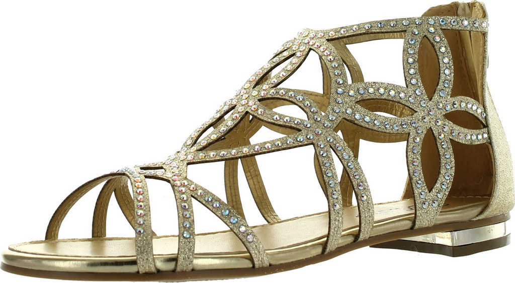 Forever Tory-63 Womens Cut Out Back Zip Flat Sandals