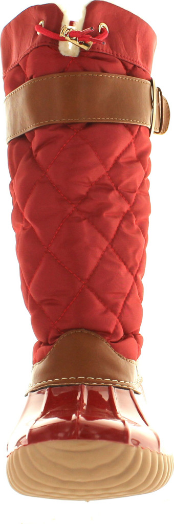 Ny Vip Women's Tall Duck Boot Rain & Snow Boot With Sherpa Lining And Quilted Canvas Upper