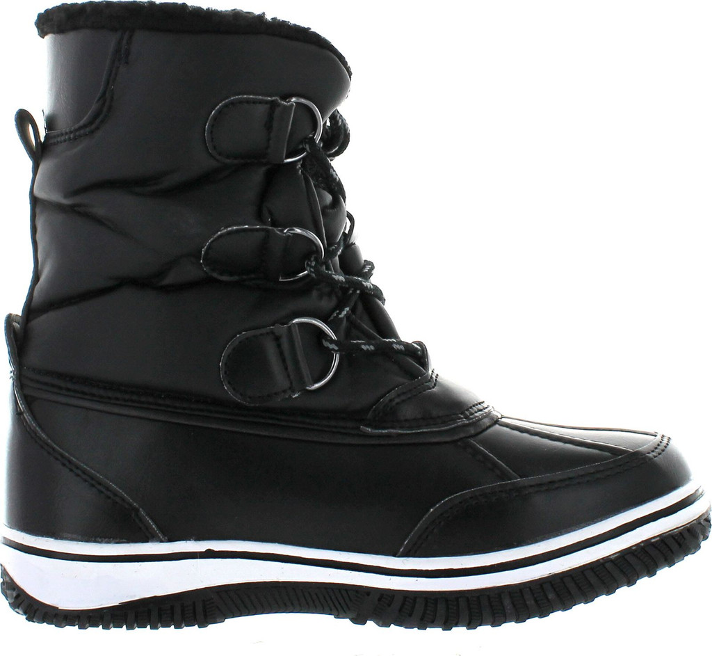 Nature Breeze Women's Frost-04 Lace Up Ankle Mid Calf Artic Warm Fur Lined Water Resistant Eskimo Snow Boots