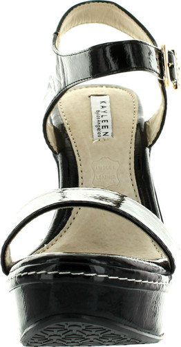Kayleen Cheri-1 Womens Patent Strappy High Heel Platform Wedge Sandals