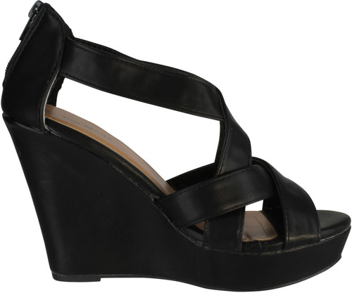 Top Moda Ella-18 Womens Gladiator Wedge Heel Sandals