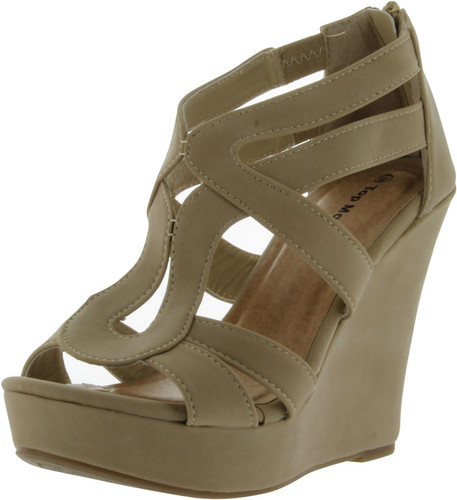 Top Moda Ella-18 Womens Gladiator Wedge Heel Sandals