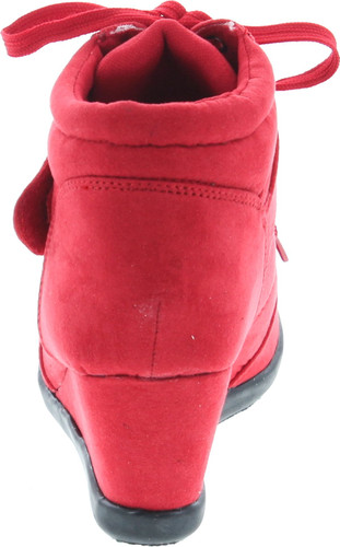 Forever Womens Peggy-51 Hot Fashion Lace Up Wedge Sneakers Casual Shoes