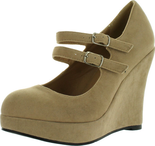 Bonnibel Women's Dolly-4 Wedge Double Buckle Shoes