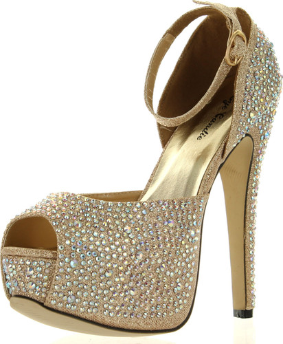 Eye Candie Womens Juliana-77 Shiny High Heel Fashion Sandal