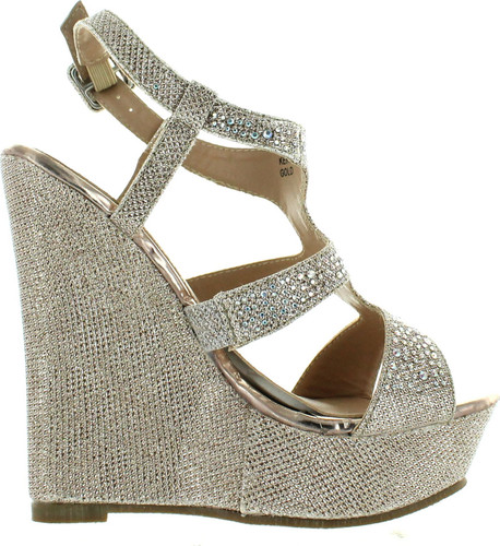 Anne Marie Womens 40-Kendra1 Open Toe High Heel Wedge Platform Sandal Shoes