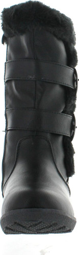 Lucky Top Youth-1K Children Girl's Low Heel Double Buckle Knee High Snow Boots