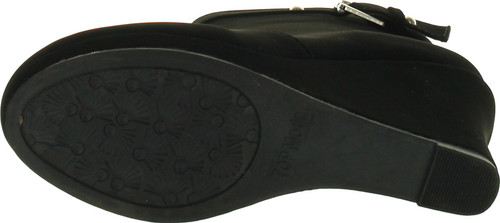 Top Moda Cotton-15 Women's Ankle High Top Stud Buckled Strap Side Zipper Platform Wedge Nubuck Booties